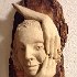 ' Wood Nymph '<br />14 X 18 X 4 inches, Ceramic and Maple, $395.