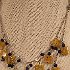Yellow and Cobalt Double Necklace<br />mixed beads, $ 65.