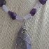 Caged Lavendar Pebble Necklace<br />found beads, $ 65.